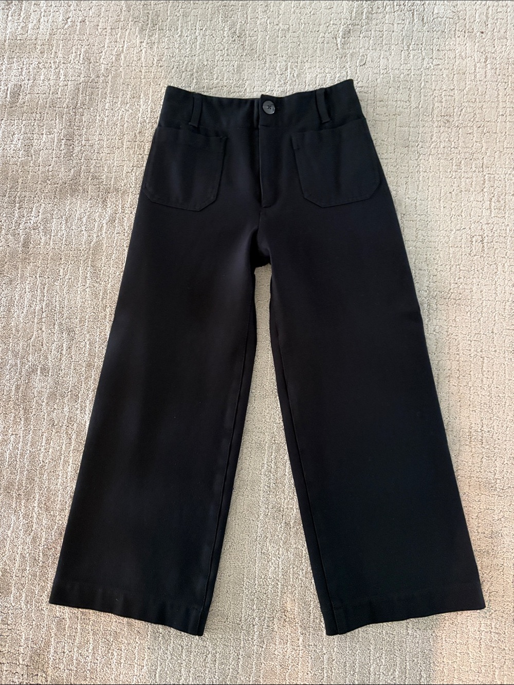 Anthropologie Maeve the Colette Black Cropped Wide-Leg knit Pants